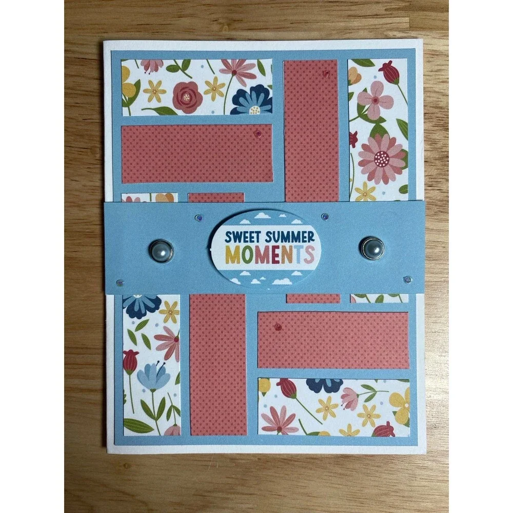 Handmade Summer Blank Greeting Card A2 & Envelope